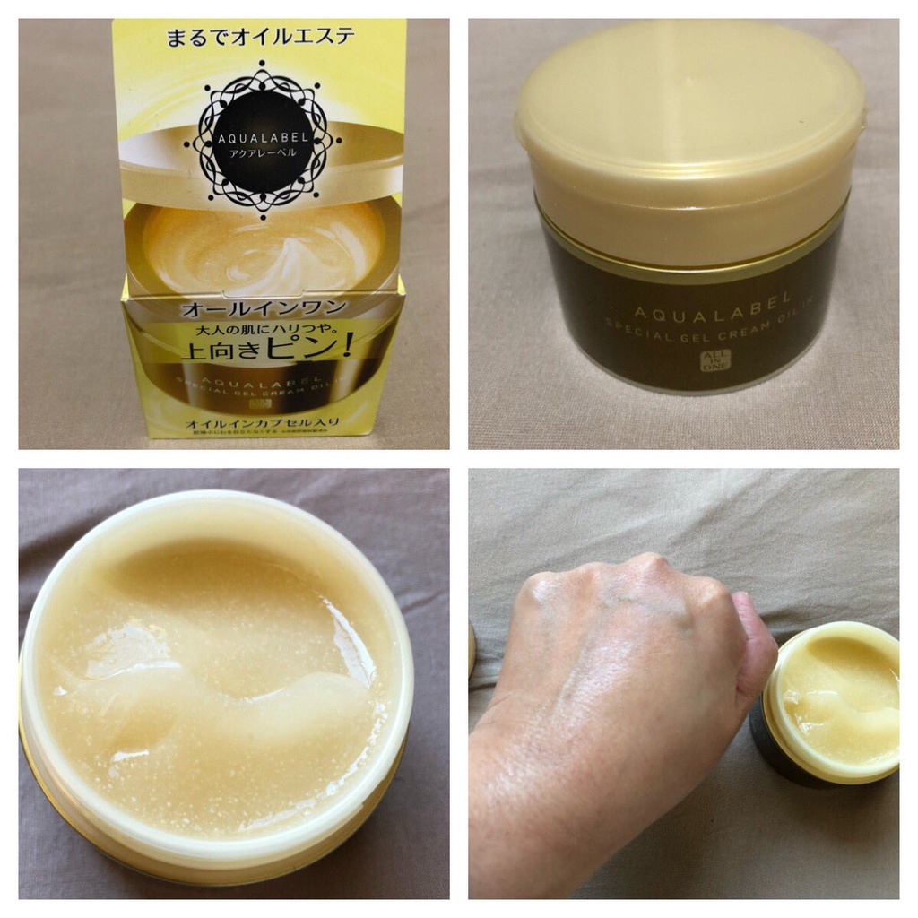 Kem dưỡng đêm 5in1 Aqualabel Shiseido, Kem dưỡng trắng trắng da, dưỡng ẩm cho da ban đêm của Nhật 90g