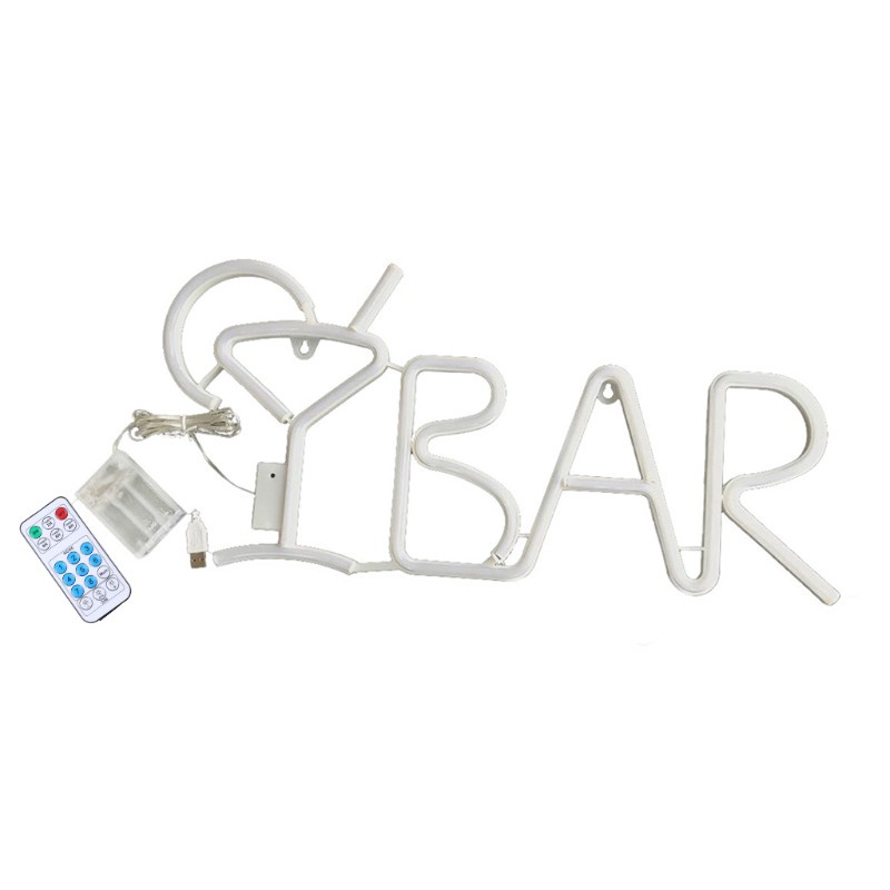 SPMH Juice Letter BAR Neon Lamp Creative LED Night Light Bar Wall Hanging Ornaments