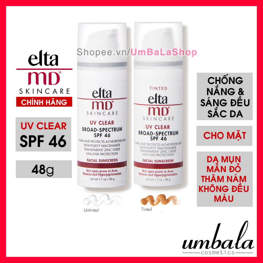 (CTY NK) Kem chống nắng Elta MD SPF 46 (Tinted/Untinted)