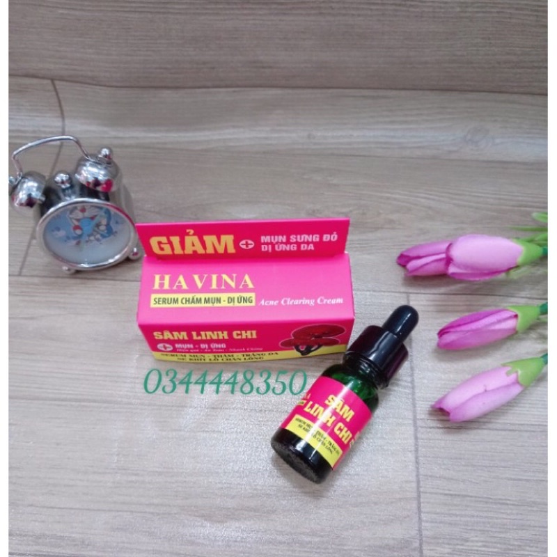 Serum mụn Havina Sâm linh chi hồng 10ml