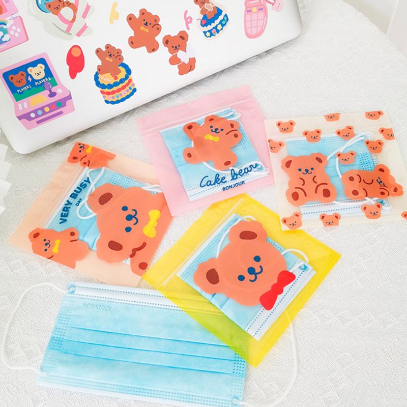 Set 100 Túi Nhựa Bảo Vệ Thực Phẩm Họa Tiết Hoạt Hình