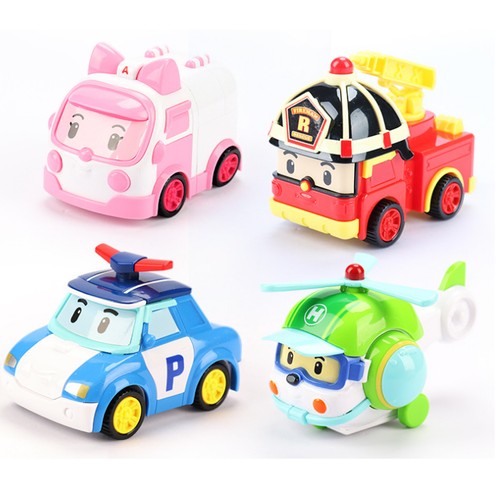 Bộ 4 xe Robocar poli xinh xắn đáng yêu - Đồ chơi sưu tập kích thích trí tưởng tượng và sự khéo léo