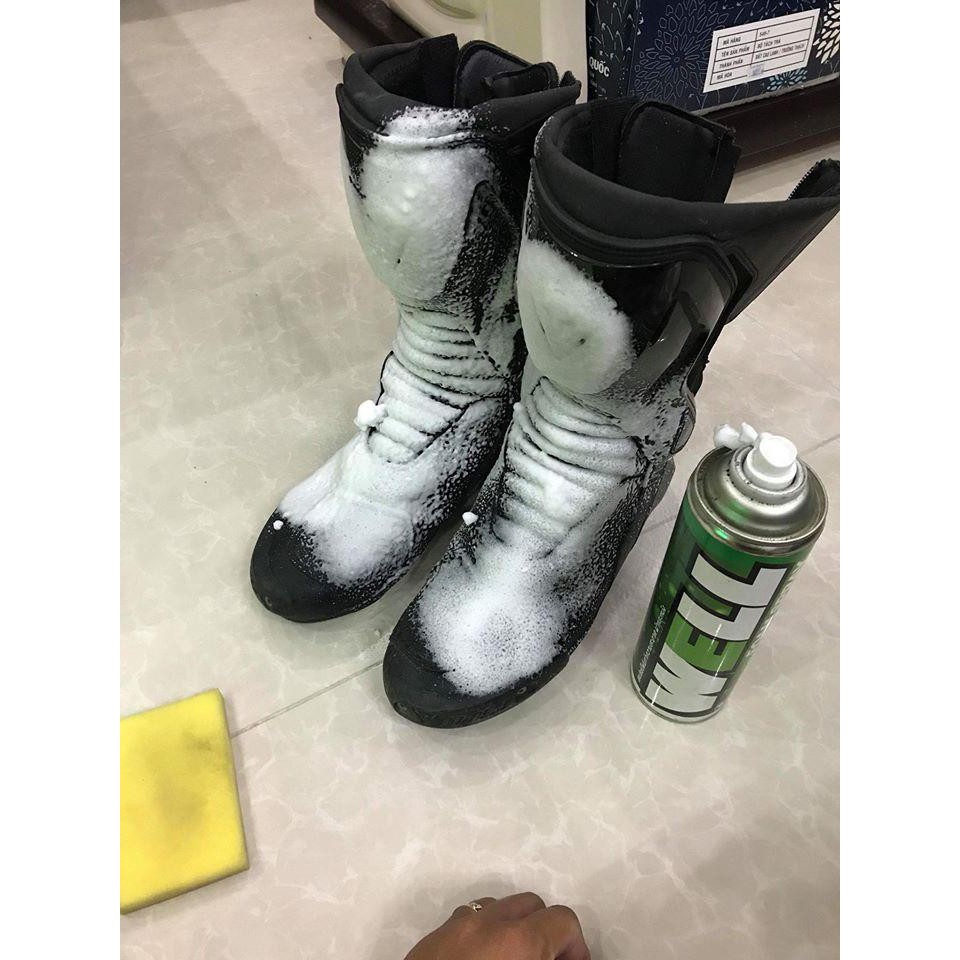 Chai xịt bọt tuyết vệ sinh nón bảo hiểm, yên, rửa xe khô nhanh chóng LUBE71 Well Foam Spray 600ml chamsocxestore