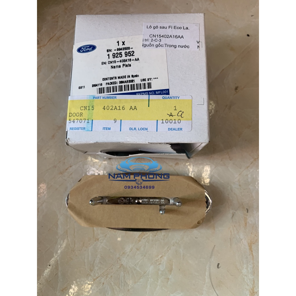 Lô gô sau Fiesta Ecosport Laser - CN15402A16AA