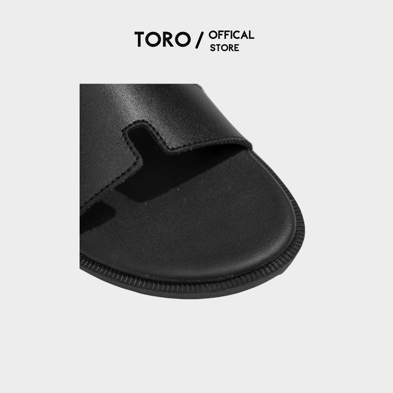 Dép nam thời trang quai ngang chữ H cao cấp da bò Toro cực sành điệu,trẻ trung,dễ dàng phối đồ A06