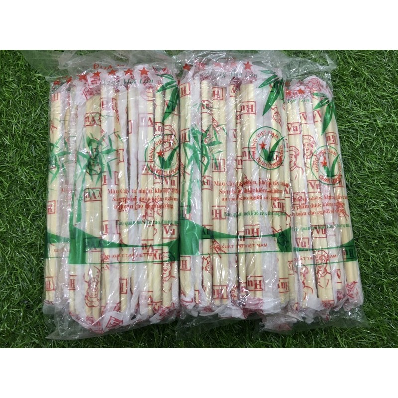 2516 Gói 20 đôi đũa tre tiện lợi, vệ sinh dùng cho quán ăn, gia đình