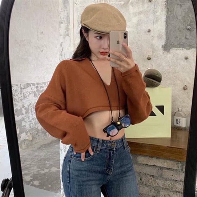 Áo croptop thu đông