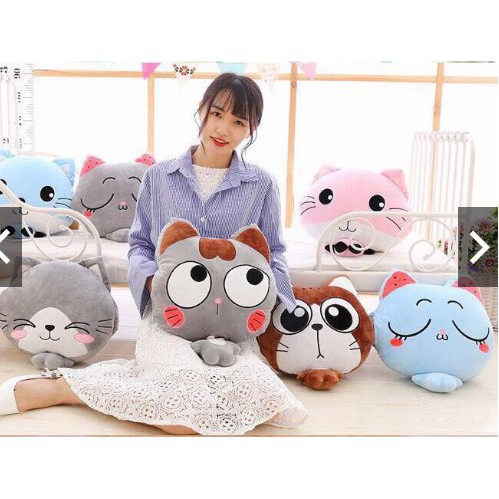 Bộ Chăn Gối Văn Phòng Hình Mèo 2 Trong 1 Siêu Tiện Lợi