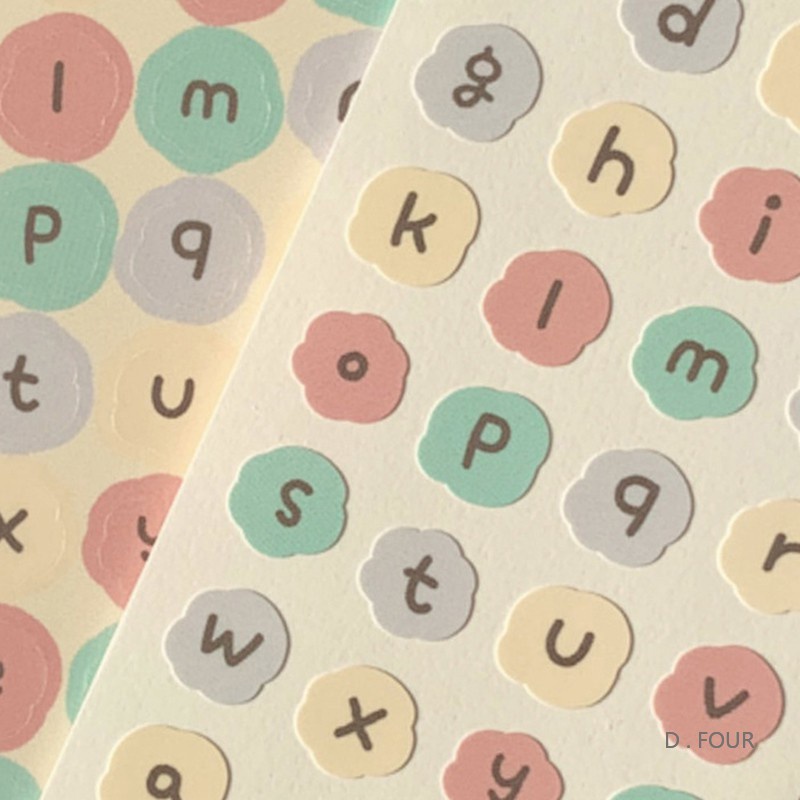 Miếng Dán Trang Trí Điện Thoại/ Sổ Tay Hình Chữ Cái Tiếng Anh Kiểu Hàn Quốc