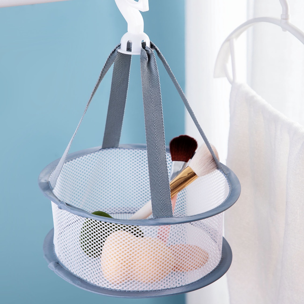 Giỏ Lưới cotton Hai Tầng Phơi Khô Áo Quần/Đồ Trang Điểm Đa Năng JP6