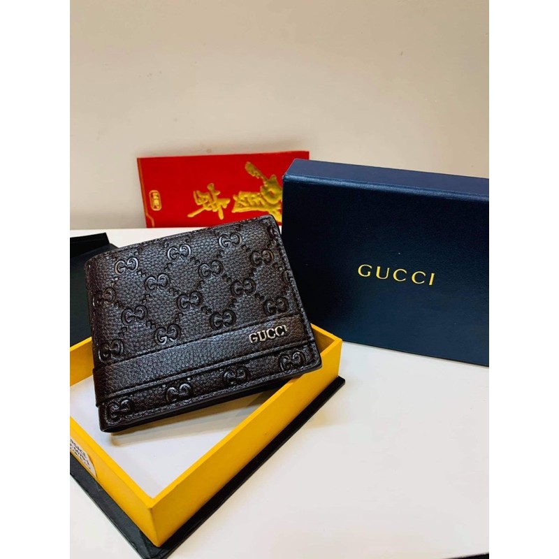 (Free Ship) - Ví Da FULL HỘP, Bóp Gucci Nam,Nữ Vân Nổi,Bóp Da Nam, hoa văn, mầu mẫu mã sang trọng,bền đẹp thời trang