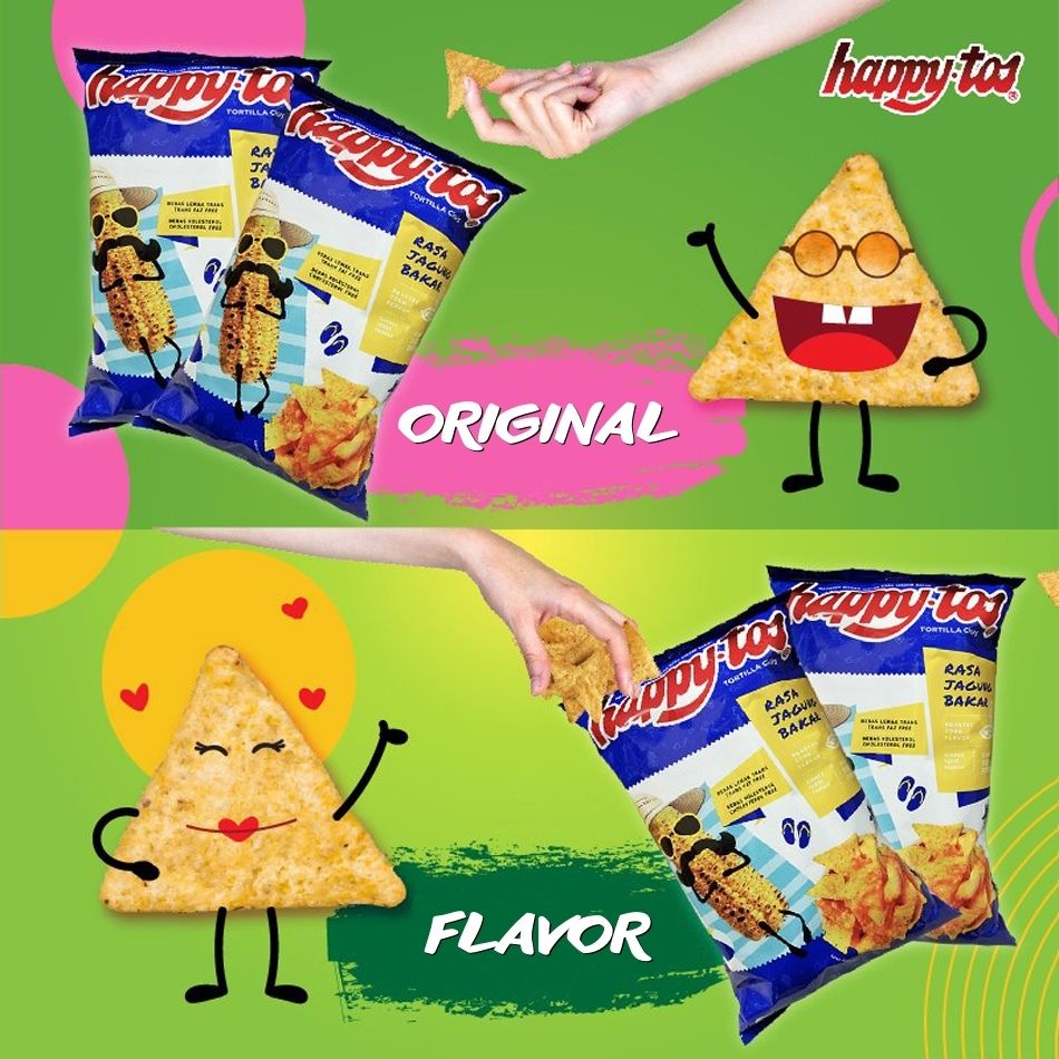 Snack bắp ăn liền happy tos đủ vị gói 140g - nhập khẩu indonesia - ảnh sản phẩm 5