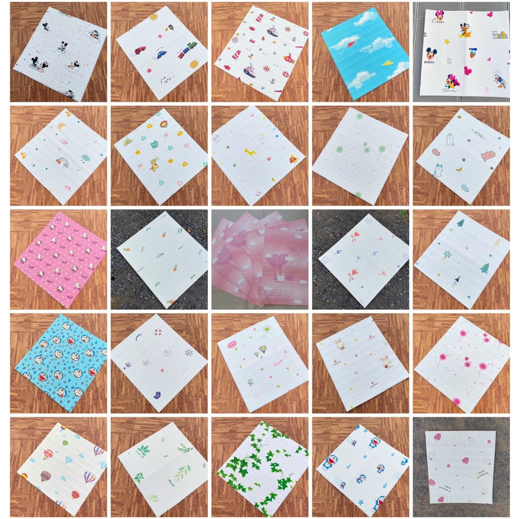 Xốp Dán Tường Hoạt Hình Cao Cấp Loại 1 - Hàng Đẹp Giá Rẻ Khổ Lớn Màu Tự Chọn