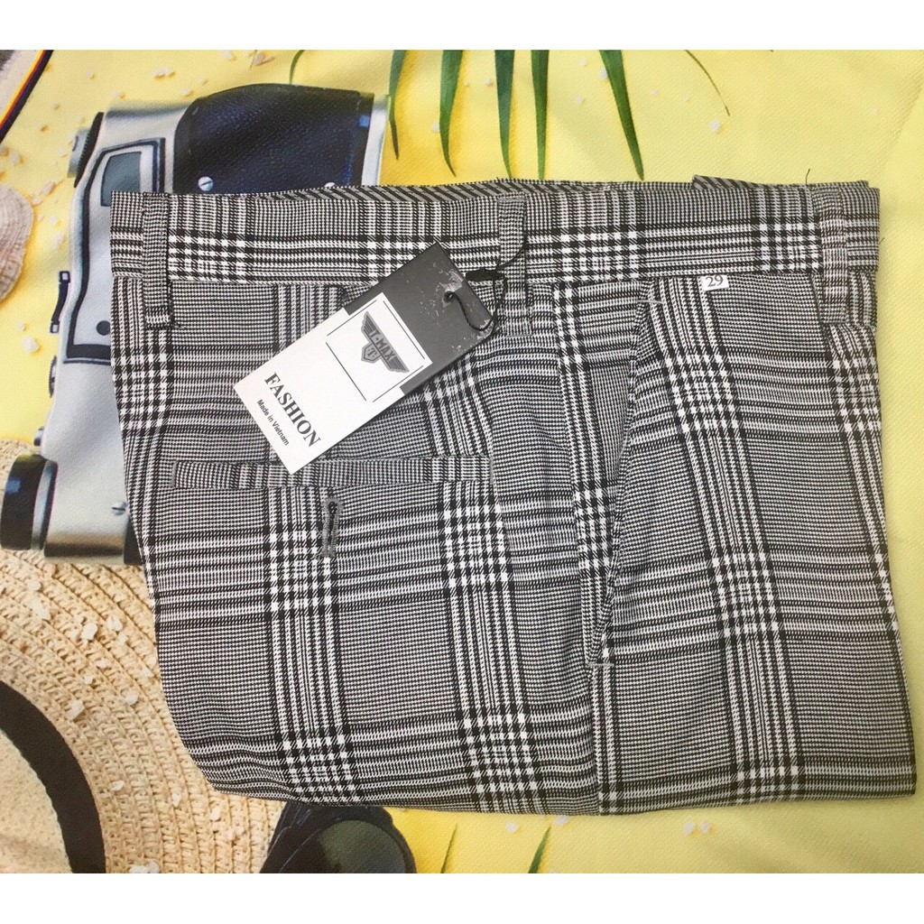 Quần tây nam cao cấp KẺ SỌC CARO - Quần âu nam phong cách Hàn Quốc | BigBuy360 - bigbuy360.vn