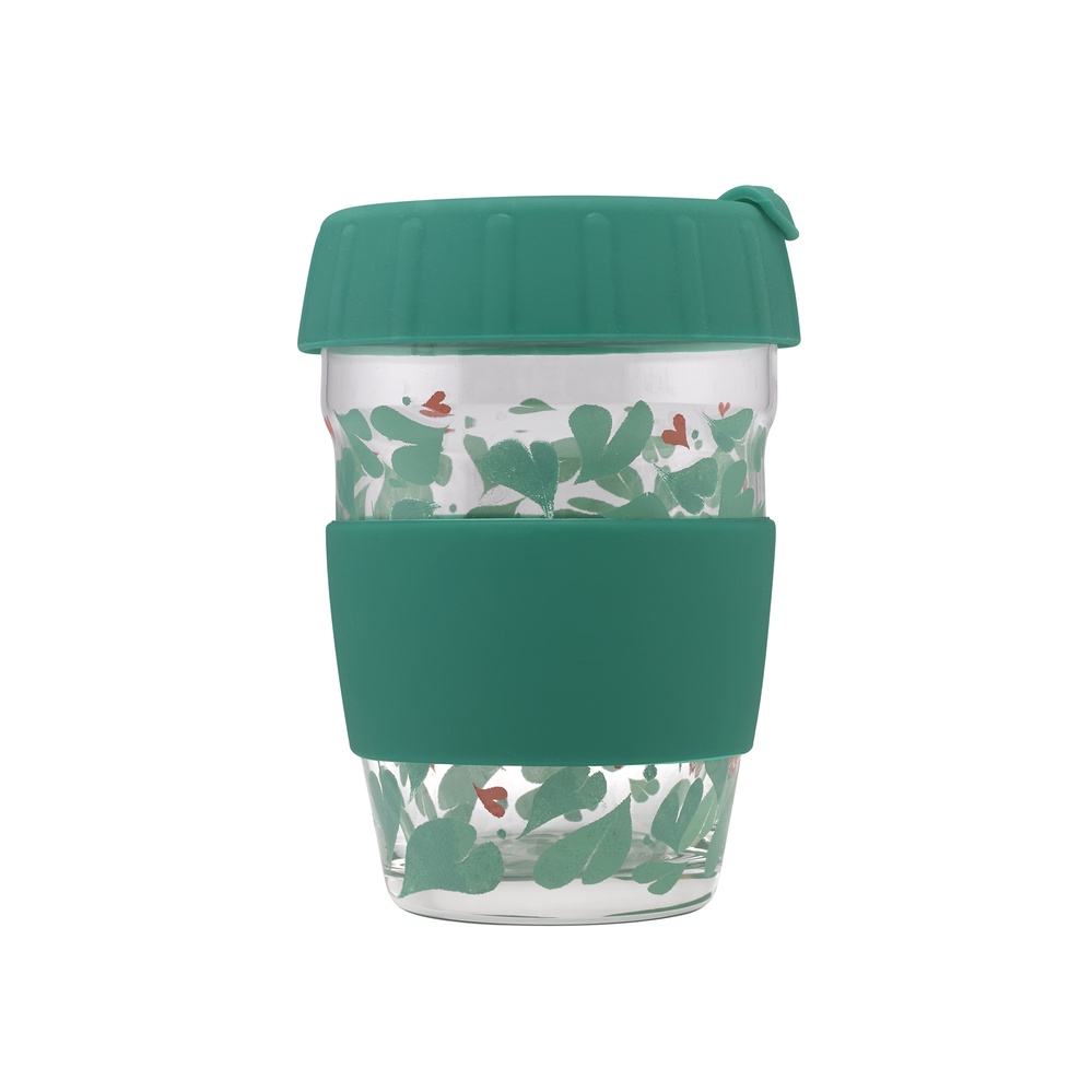 Cath Kidston - Ly giữ nhiệt/Glass Travel Cup - Marble Hearts - Cream/Green -1045147