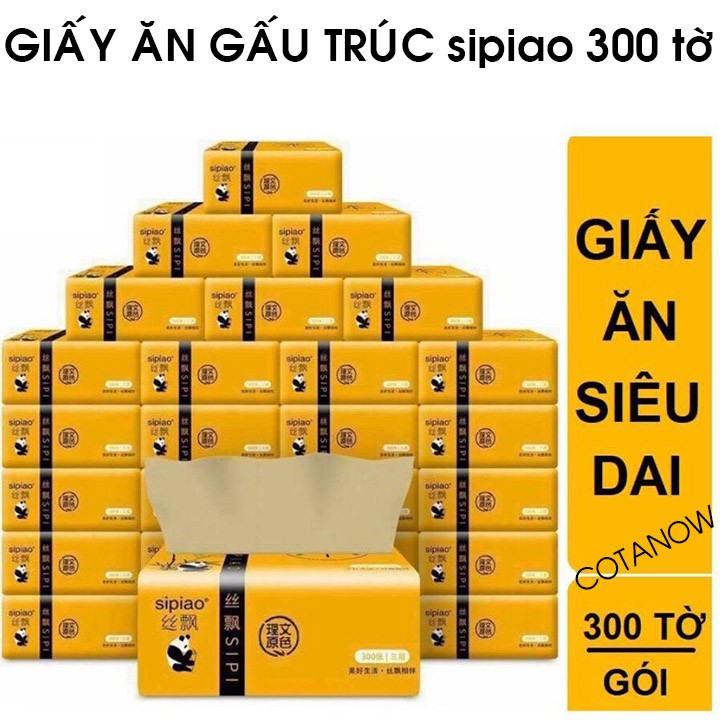 Giấy Ăn Gấu Trúc 300 Tờ Siêu Dai