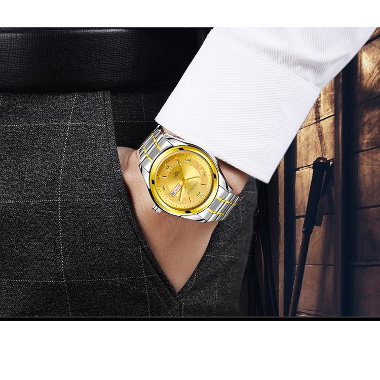 (New Arrival) ĐỒng Hồ Nam Chạy 2 Lịch LAGMEEY Phiên Bản Doanh Nhân 2018 Dây Thép Không gỉ Cao Cấp | BigBuy360 - bigbuy360.vn