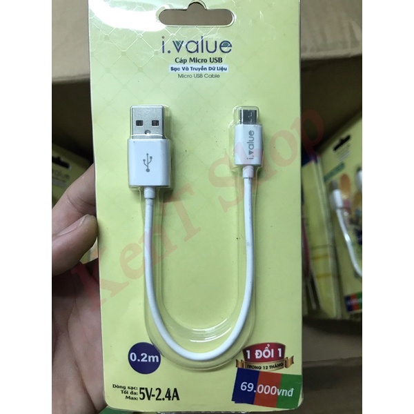 Cáp sạc I.value Lightning - Type C - Micro, hàng FPT thanh lý