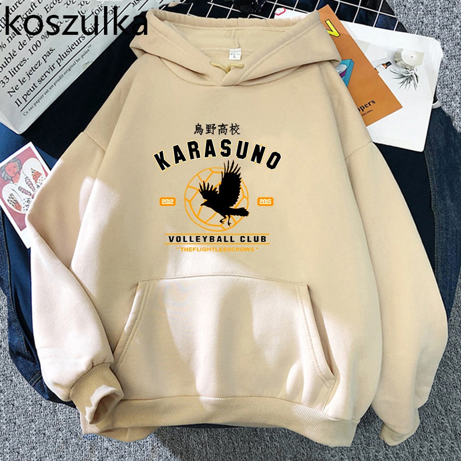 Áo Hoodie Họa Tiết Hoạt Hình Haikyuu Vui Nhộn Phong Cách Harajuku Nhật Bản Cho Nam