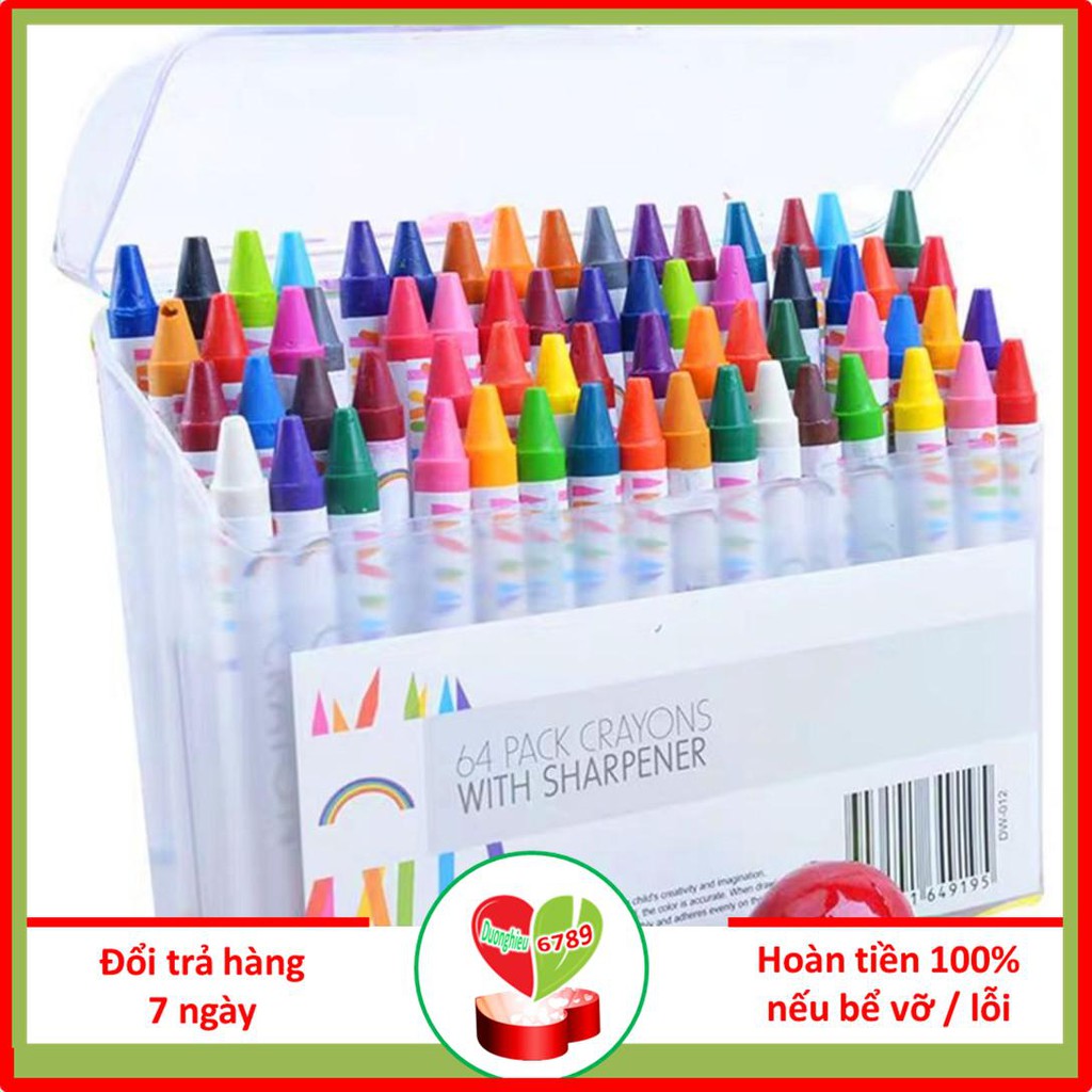 Hộp bút sáp 64 màu cho bé tập tô - Duonghieu6789
