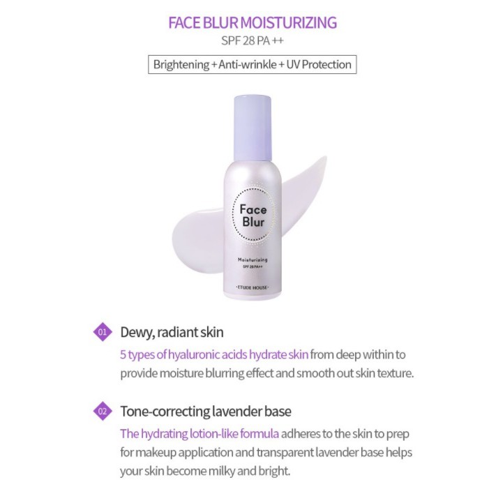 [Etude House]35g💝THƯƠNG HIỆU HÀN QUỐC💝Face Blur Smoothing Mattifying Moisturizing SPF33 SPF50 PA++ Korean Cosmetics face bb