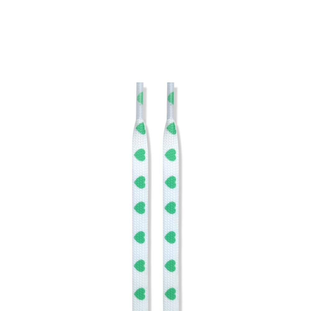 1 Cặp Dây Cột Giày Mặt Phẳng Hình Trái Tim Chất Liệu Canvas 120/140CM Cho Nữ