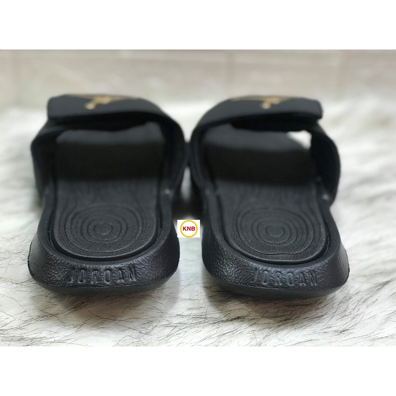 Dép Jor.dan hydro 6 nam nữ FREESHIP + KÈM HỘP ,Dép quai ngang bóng rổ JD6 đen full  bộ đệm êm siêu nhẹ Big Size