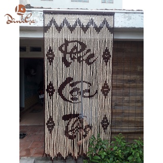 Rèm hạt gỗ bồ đề Phúc Lộc Thọ che phòng thờ, rèm phong thủy che cửa chính, cửa sổ nhiều kích thước - Đình Gia