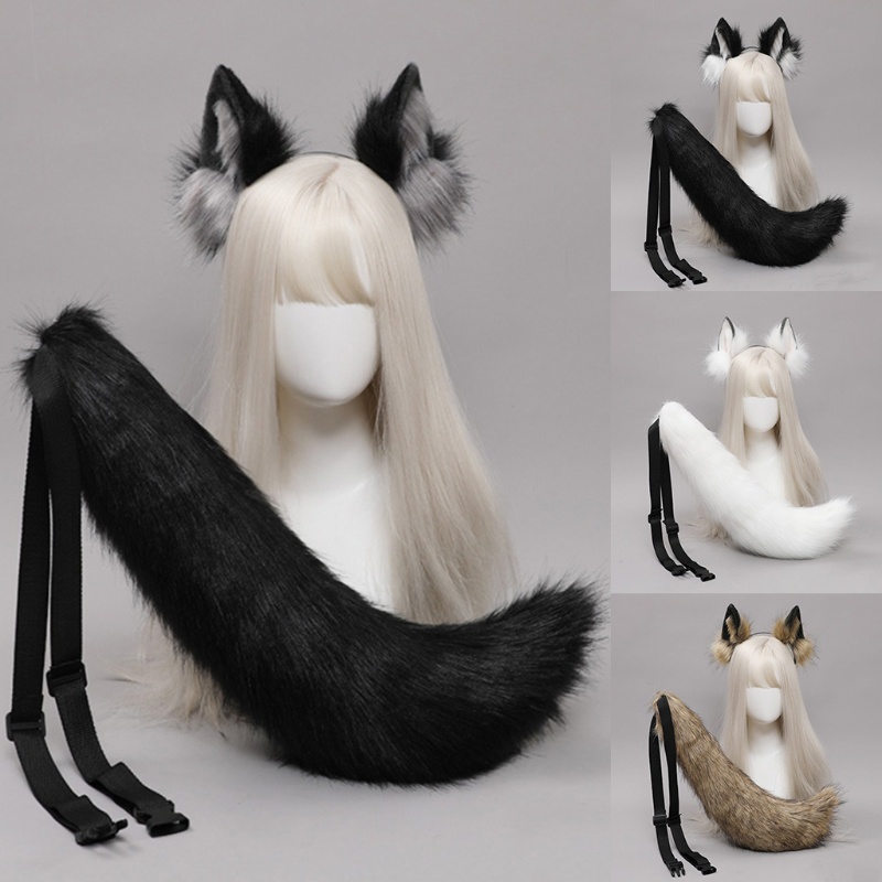 Băng Đô Tai Sói 10MK Phối Lông Hóa Trang Nhân Vật Anime Lolita Dễ Thương