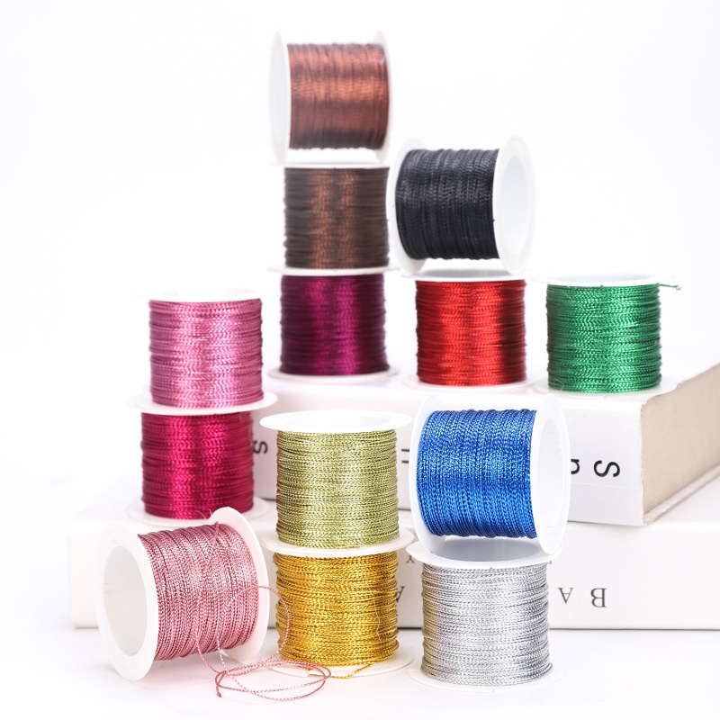 Dây mảnh đính nhũ cuộn 20 MÉT nhiều màu sắc, phụ kiện gói quà, trang trí đa chức năng