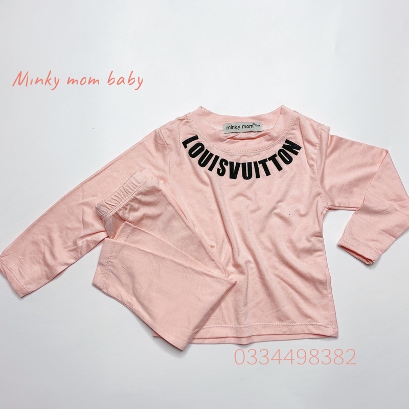 Set bộ tay dài quần dài minky mom cho bé trai và bé gái lvt