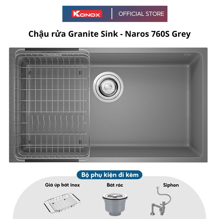 Chậu rửa bát đá KONOX Granite Sink Naros 760S