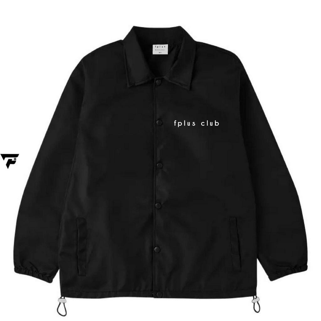 Áo Khoác Gió Basic Unisex FPLUS cổ bẻ dây rút Jacket 2 lớp AKB4