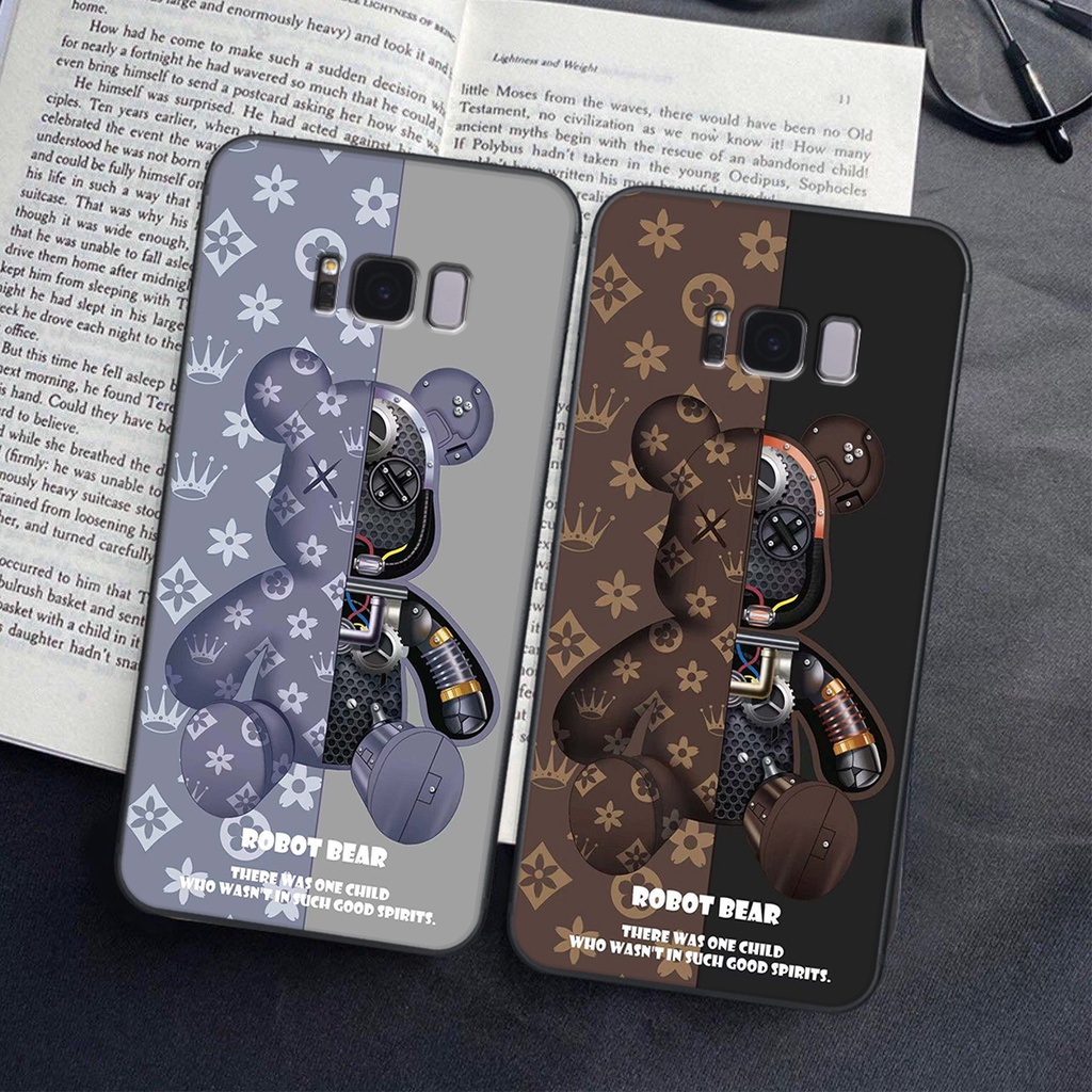 Ốp lưng Samsung Galaxy S8 / S8 PLUS in hình Gấu nâu - hồng, Gấu Be@rick  cực CUTE, DỄ THƯƠNG