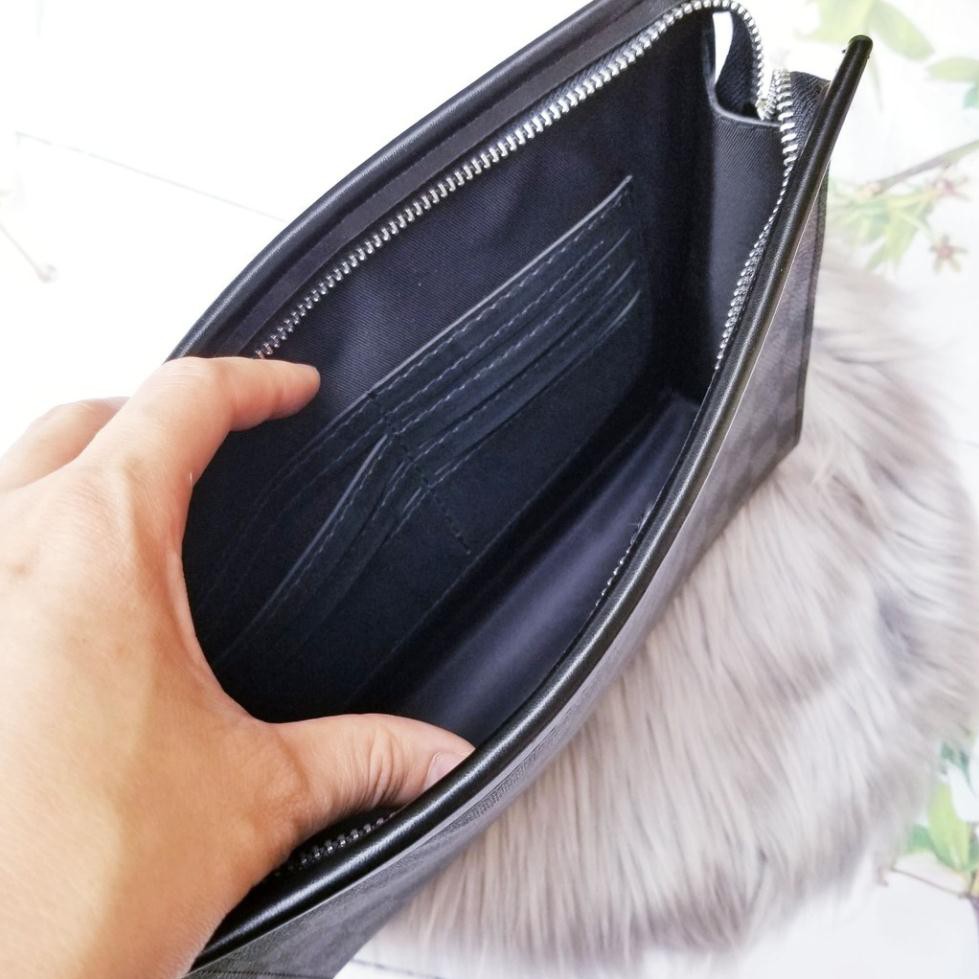 Ví cầm tay nam nữ bản to kẹp nách Unisex giá sỉ đựng được nhiều đồ QCLV2 | BigBuy360 - bigbuy360.vn