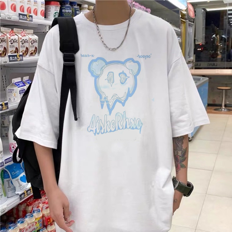 Áo Thun Trắng Nam , Áo Phông Nam Unisex Form Rộng BigSize Màu Trắng DK06