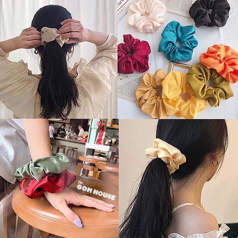 Dây buộc tóc , cột tóc scrunchies nhiều hình dễ thương &lt;&lt; Quà tặng &gt;&gt;