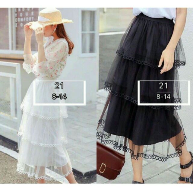Váy Ren Lưới Xếp Tầng Vintage