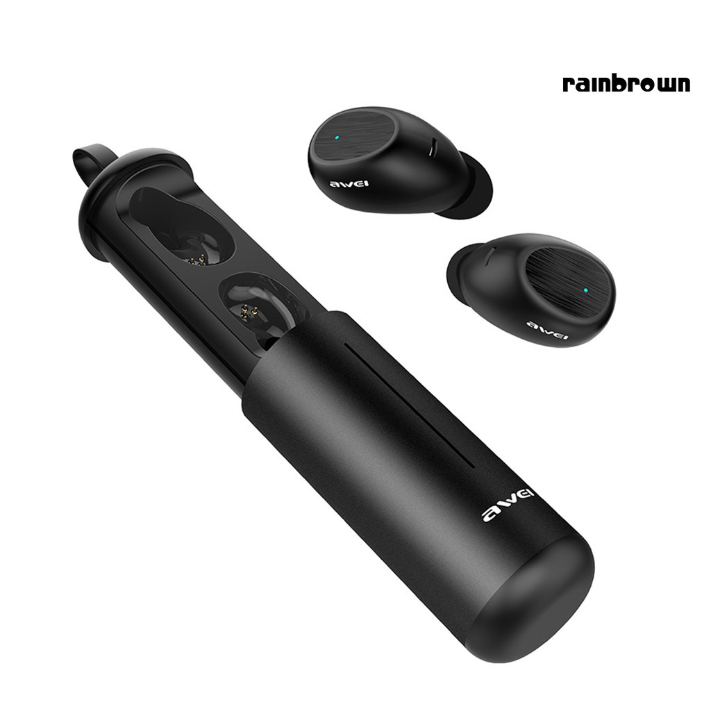 Tai nghe bluetooth /REJ/ AWEI T55 TWS 5.0 chống nước IPX4 không dây mini chạm cảm ứng cho thể thao