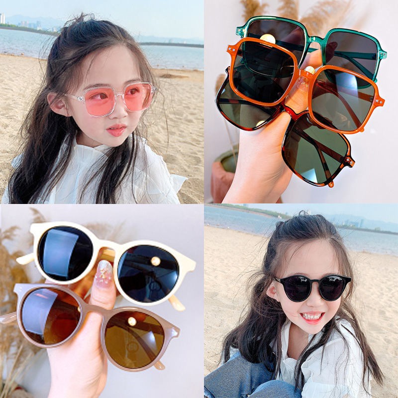 Children s sunglasses, sunglasses, UV protection, boys and girls, Korean personality, square sunscreen, wild sun glasses,