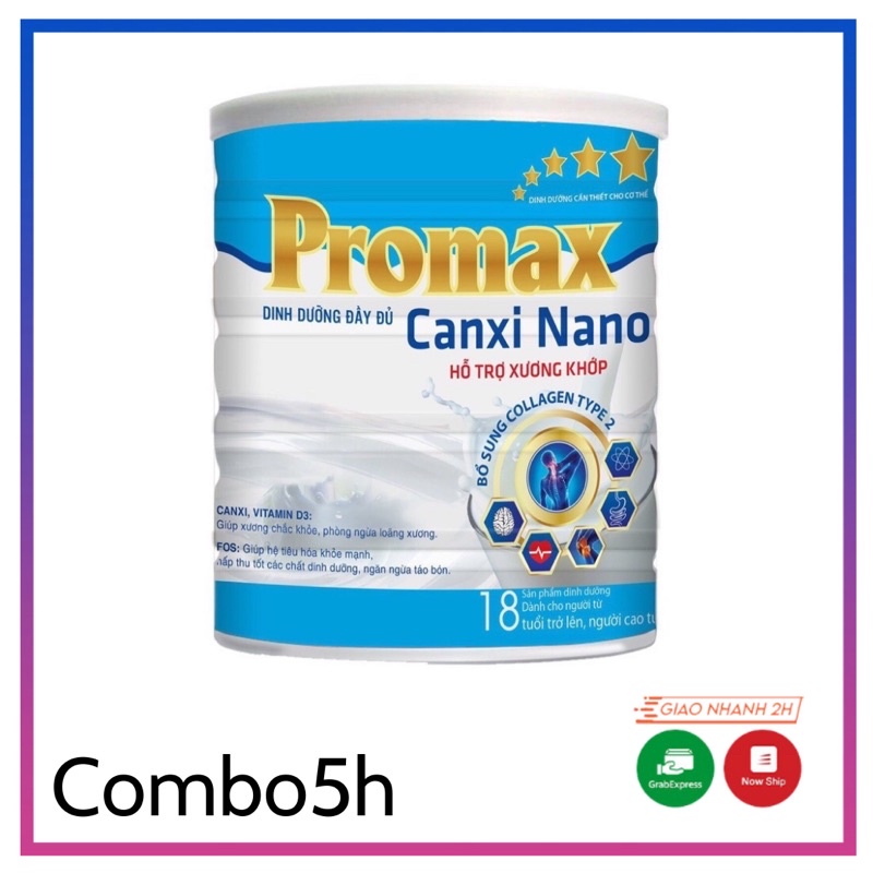 combo 5hop sữa Promax canxi 400g