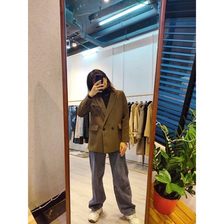 Áo khoác blazer olive dáng oversize