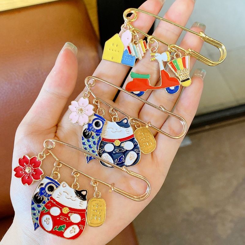 Trâm cài áo hình hoạt hình xinh xắn thời trang cho nữ