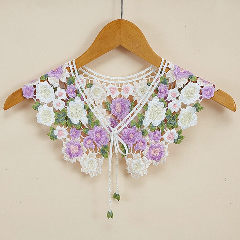 Cổ Áo Rời Cổ Bẻ Giả Len Thời Trang Cho Nữ