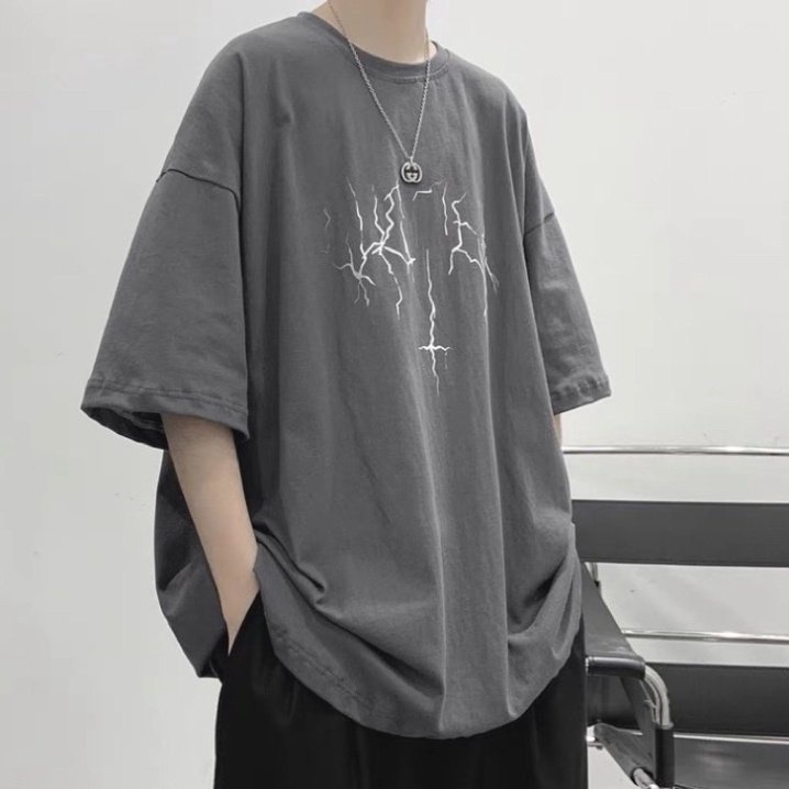 Áo thun nam nữ unisex tay lỡ LF 84, áo phông tay lỡ unisex form rộng oversize streetwear