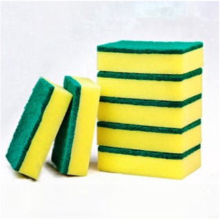 [ Xả Kho ] Combo 10 Miếng cọ rửa chén bát xanh vàng tiện dụng - Miếng bọt biển cọ rửa xoong nồi