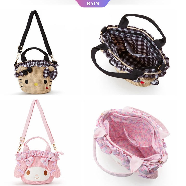Kawaii Sanrio My Melody Túi Đựng Bút Chì Đeo Vai Dệt Hoạt Hình Hello Kitty Dễ Thương [Dùng Nổ]