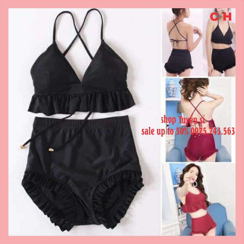 Bộ Đồ Bơi Đi Biển Bánh Bèo Tiểu Thư VINTAGE♥️ Bikini Hai Mảnh HÀNG LUÔN CÓ SẴN TẠI SHOP
