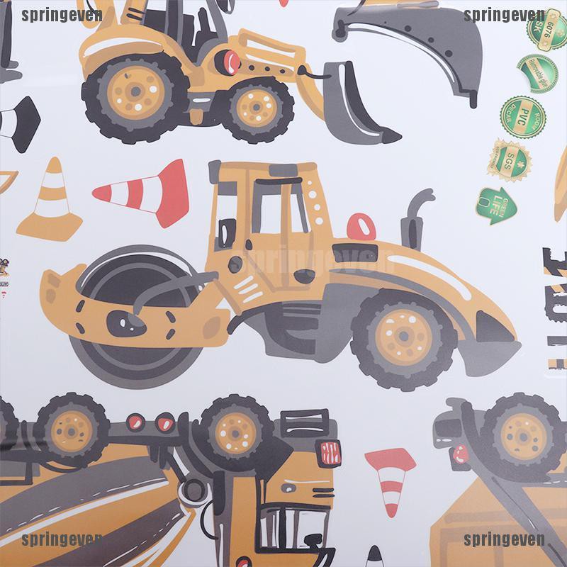 Sticker Dán Tường Hình Xe Tải Xe Tải Vận Chuyển Trang Trí Phòng Bé Trai DIY
