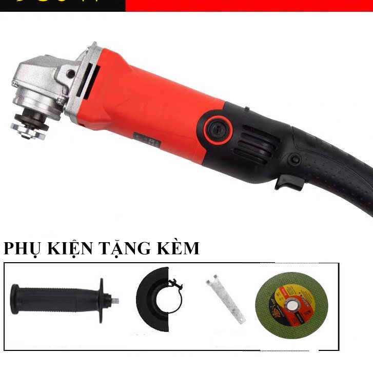 Máy mài cắt maktec công suất 980w đuôi dài cầm tay 100mm giúp bạn cắt chính xác trên nhiều chất liệu tặng kèm lưỡi cắt